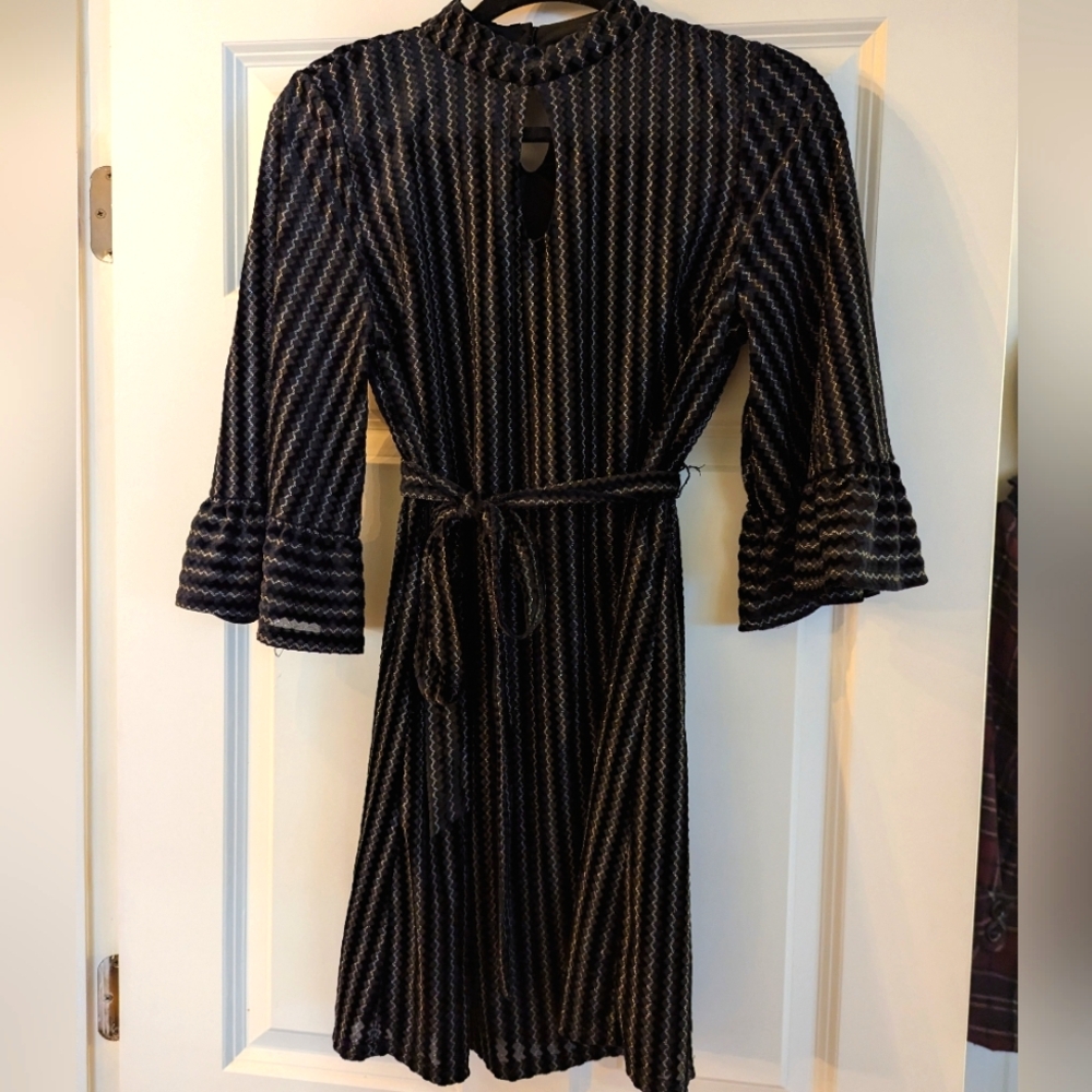 Glitter Pinstripe Dress